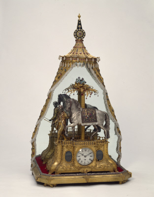 图片[1]-Bronze gilded knight lead clock-China Archive